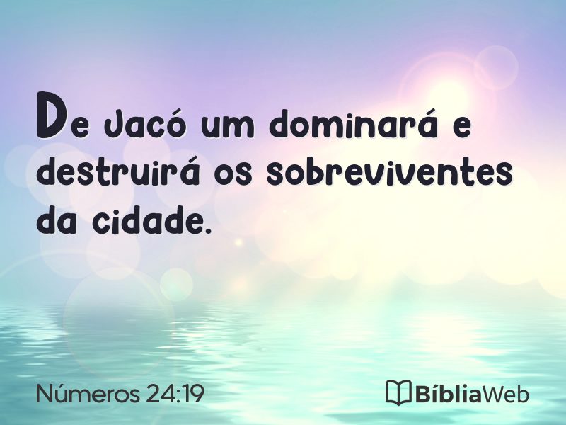Números 24:19 em imagem para compartilhar
