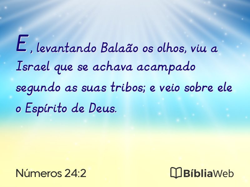 Números 24:2 em imagem para compartilhar
