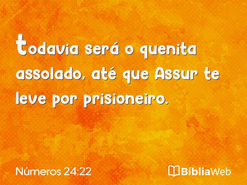 Números 24:22 em imagem para compartilhar