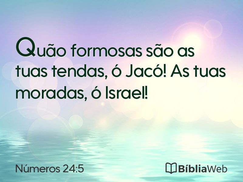 Números 24:5 em imagem para compartilhar