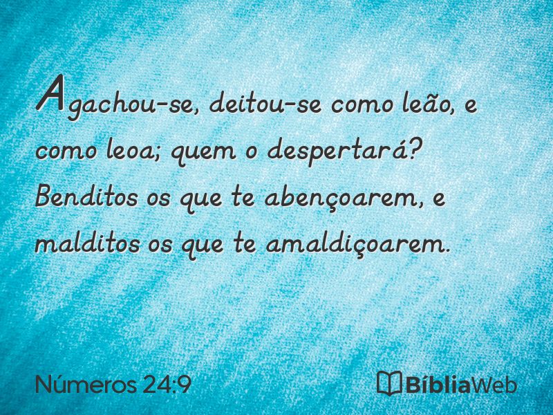 Números 24:9 em imagem para compartilhar