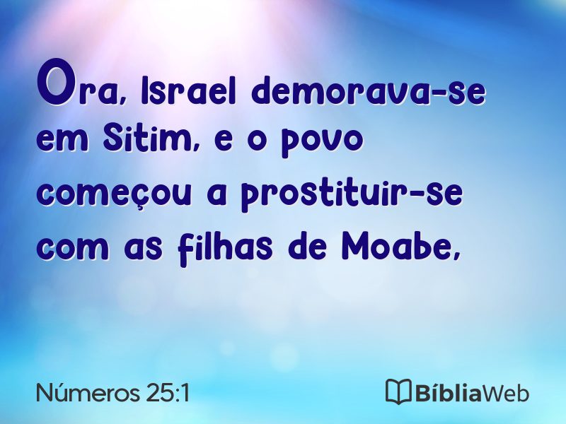 Números 25:1 em imagem para compartilhar