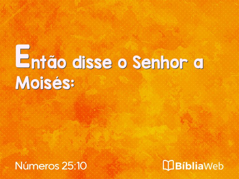 Números 25:10 em imagem para compartilhar