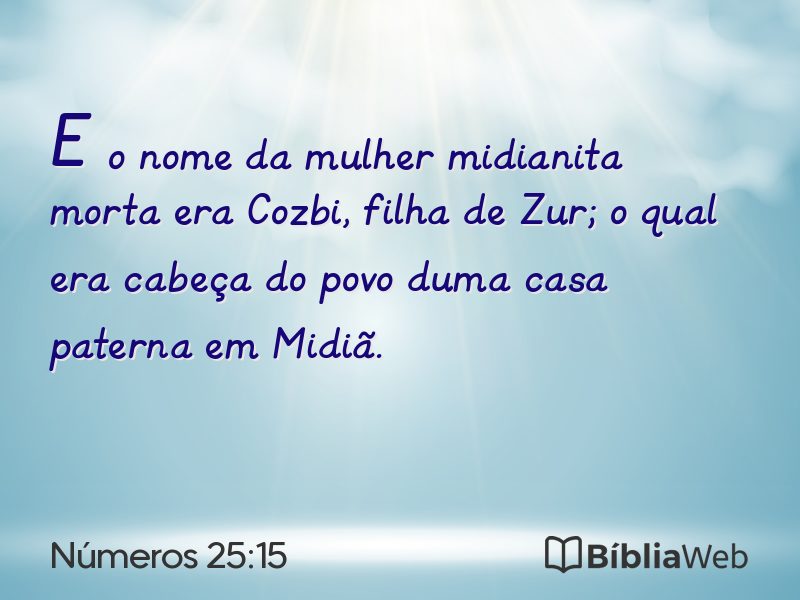 Números 25:15 em imagem para compartilhar