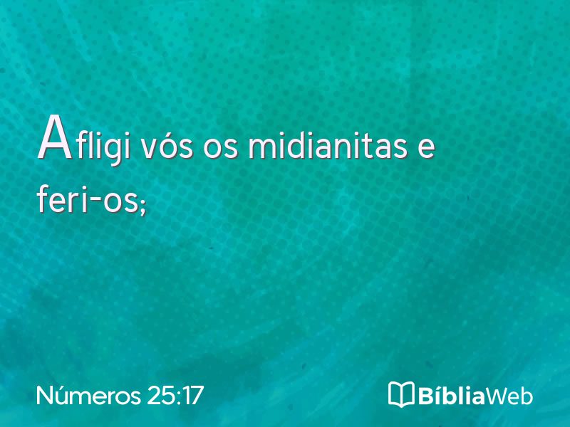 Números 25:17 em imagem para compartilhar