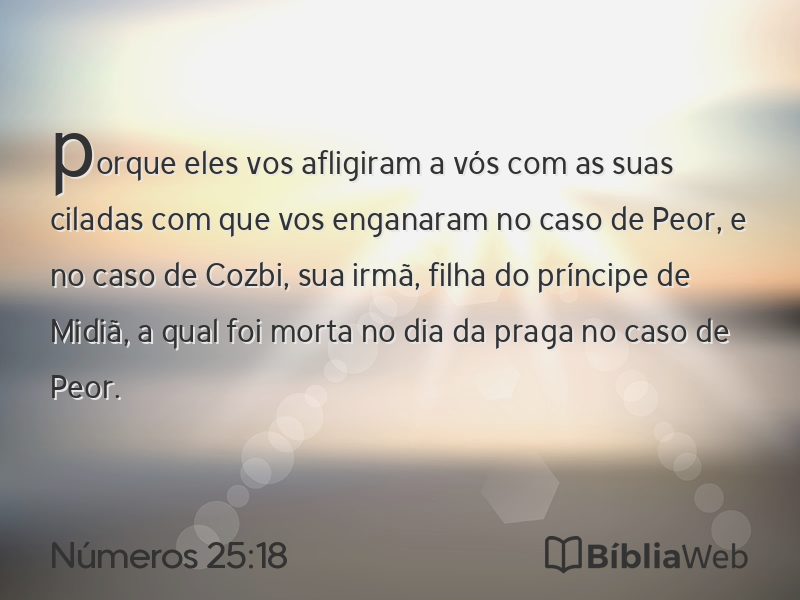 Números 25:18 em imagem para compartilhar