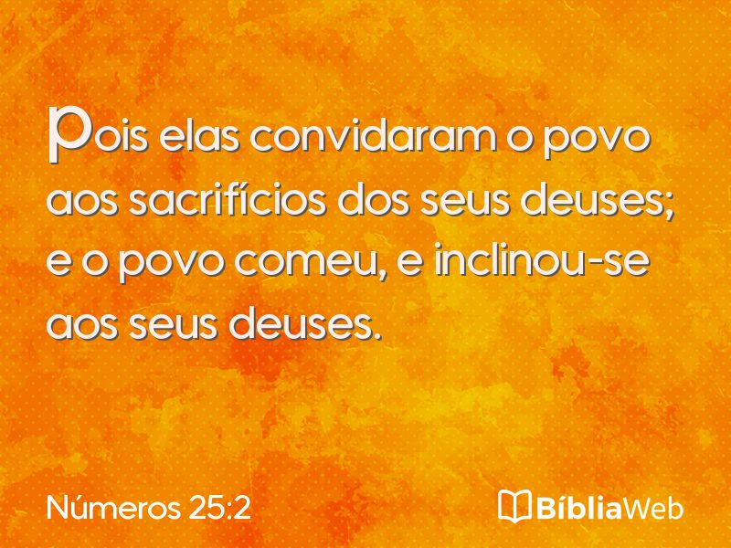 Números 25:2 em imagem para compartilhar