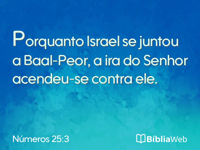 Números 25:3 em imagem para compartilhar