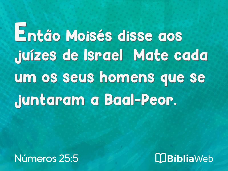Números 25:5 em imagem para compartilhar