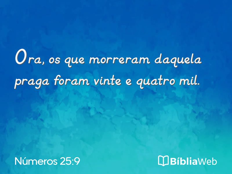 Números 25:9 em imagem para compartilhar