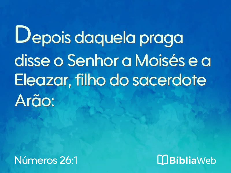 Números 26:1 em imagem para compartilhar