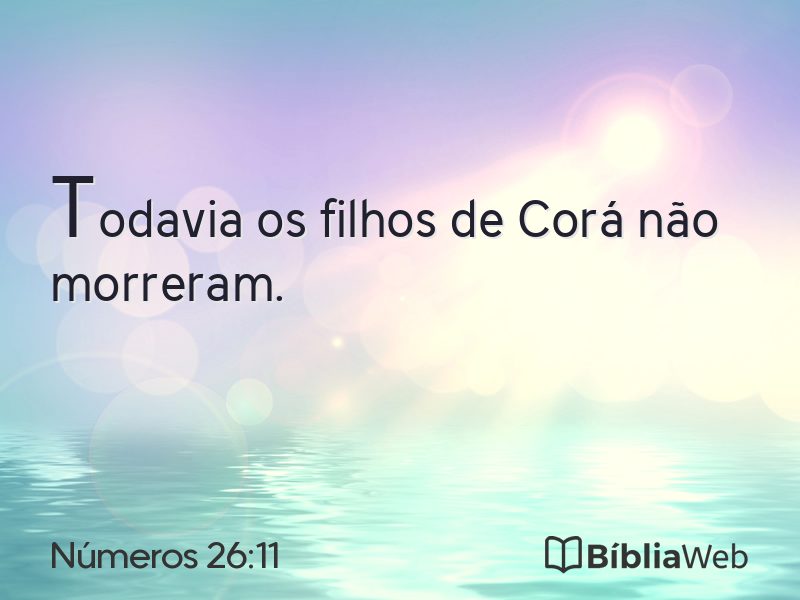 Números 26:11 em imagem para compartilhar