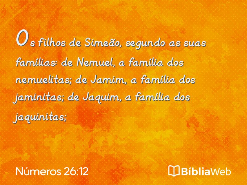 Números 26:12 em imagem para compartilhar
