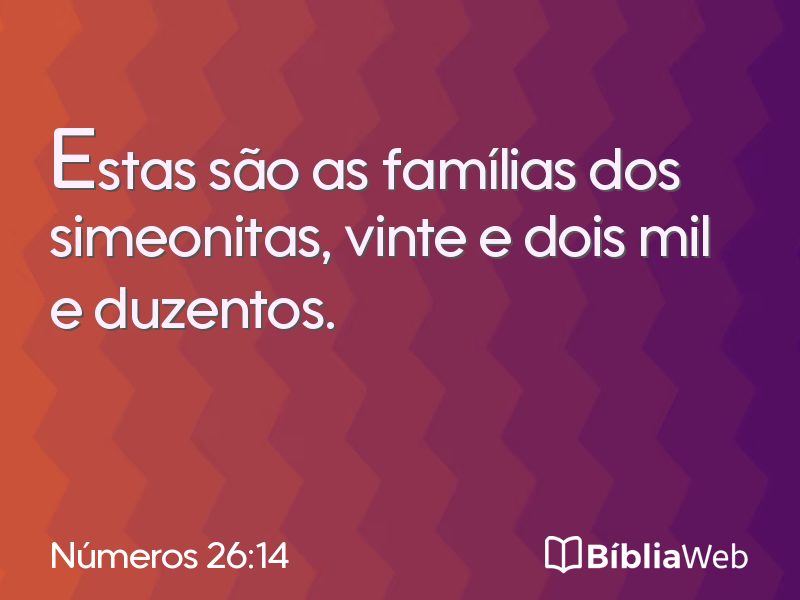 Números 26:14 em imagem para compartilhar