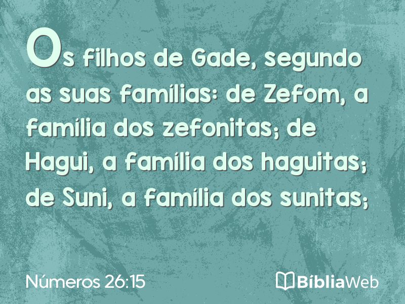 Números 26:15 em imagem para compartilhar