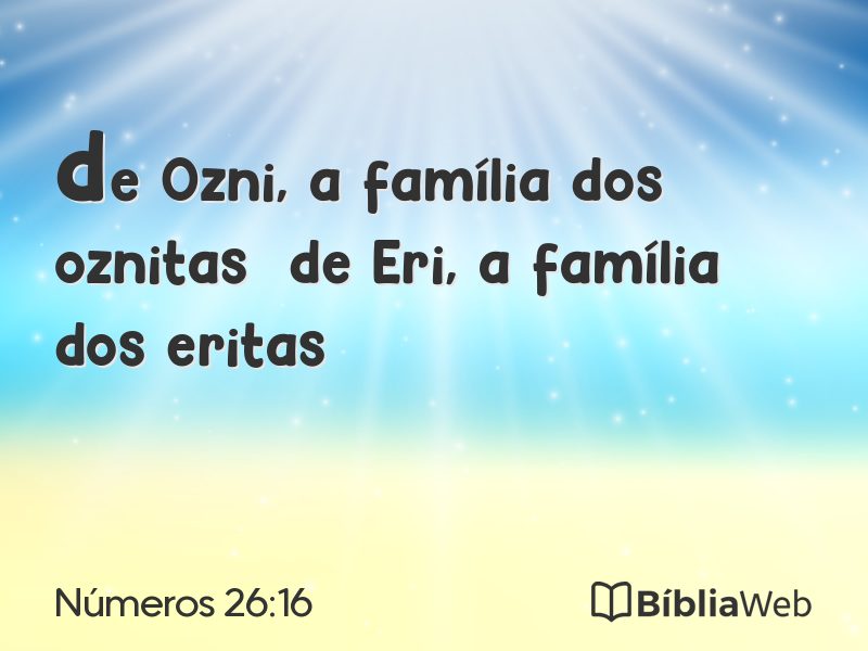 Números 26:16 em imagem para compartilhar