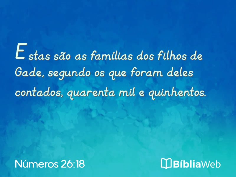 Números 26:18 em imagem para compartilhar