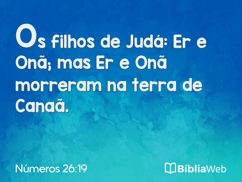 Números 26:19 em imagem para compartilhar