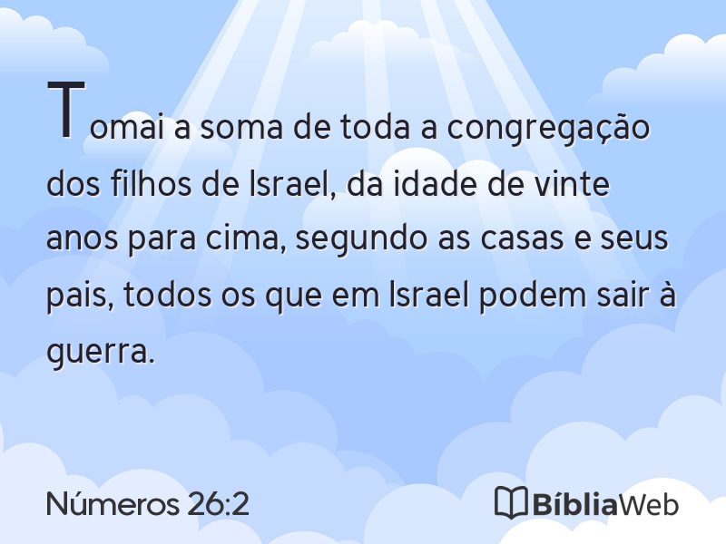 Números 26:2 em imagem para compartilhar