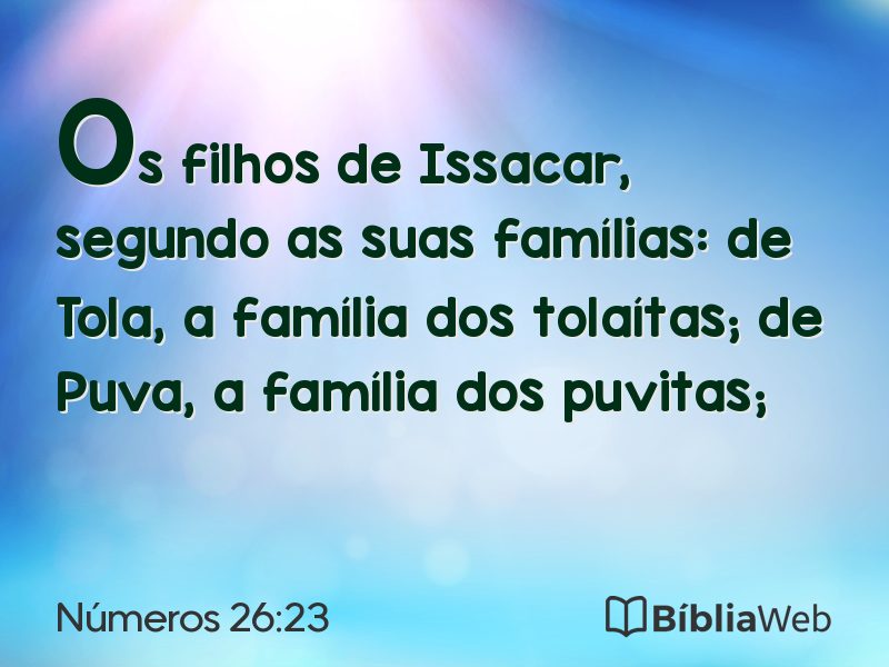 Números 26:23 em imagem para compartilhar