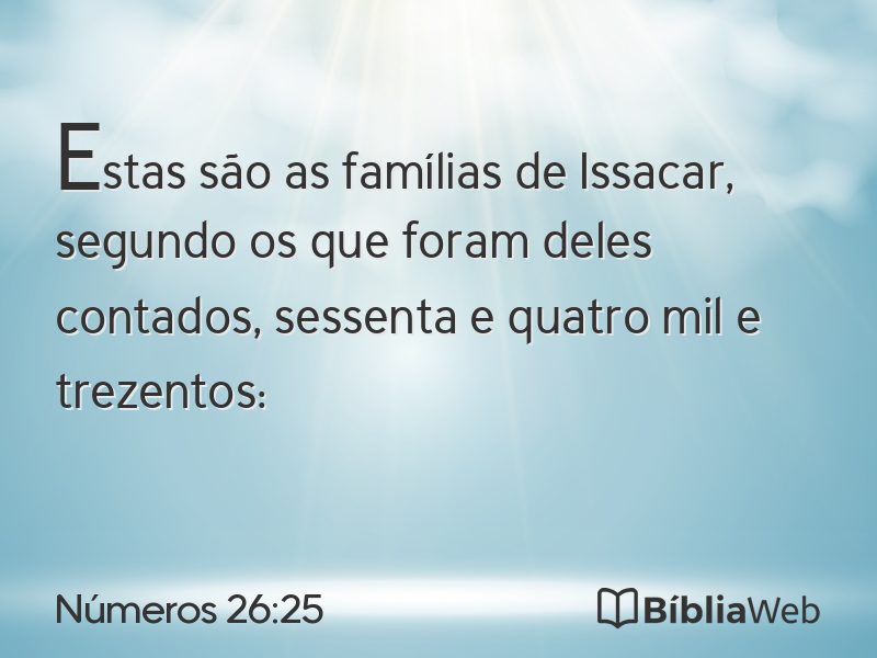 Números 26:25 em imagem para compartilhar