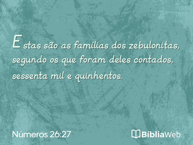 Números 26:27 em imagem para compartilhar