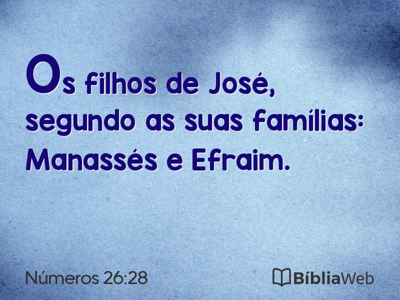 Números 26:28 em imagem para compartilhar