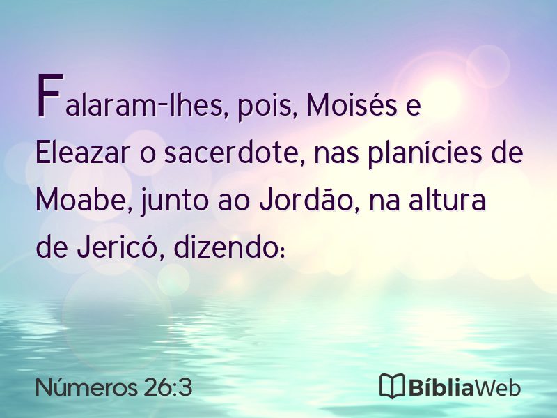 Números 26:3 em imagem para compartilhar