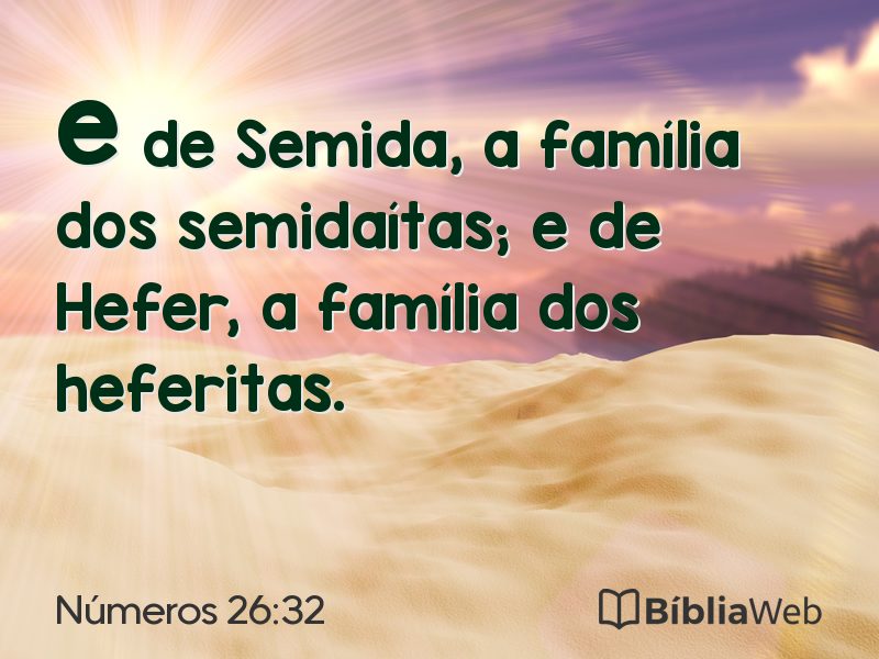 Números 26:32 em imagem para compartilhar
