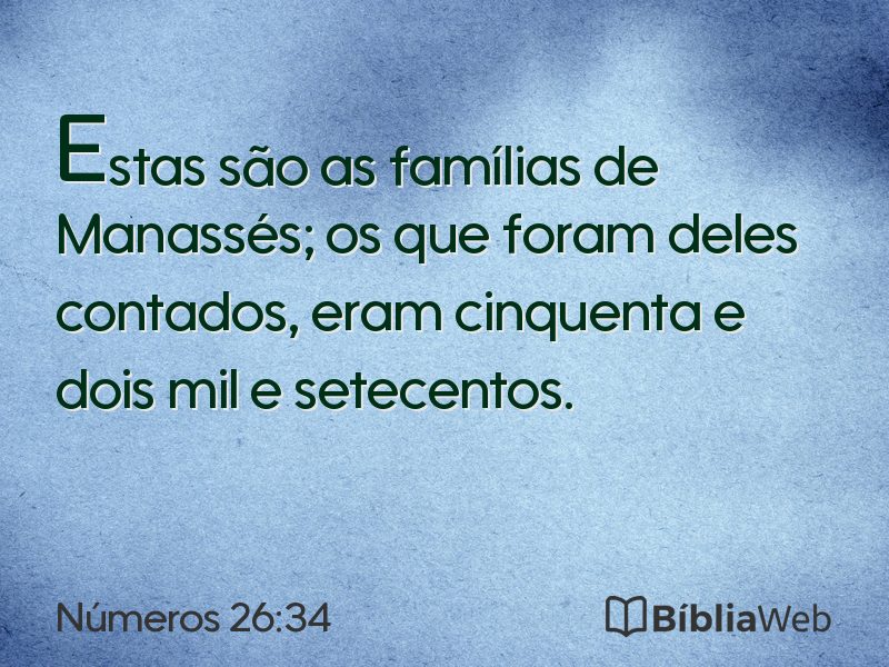 Números 26:34 em imagem para compartilhar