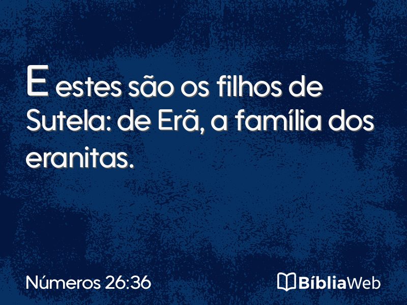 Números 26:36 em imagem para compartilhar