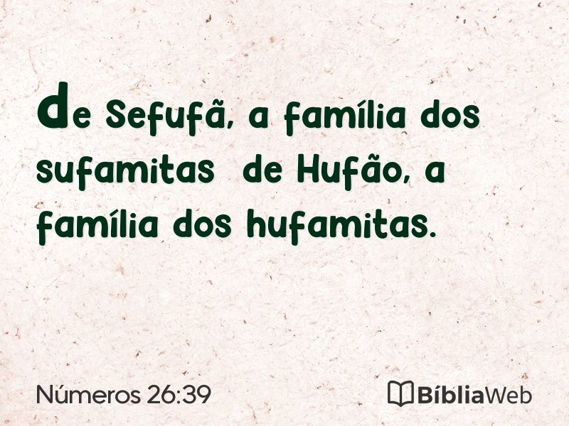 Números 26:39 em imagem para compartilhar