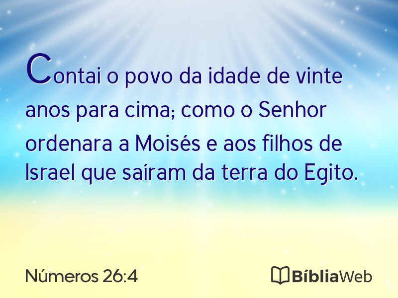Números 26:4 em imagem para compartilhar