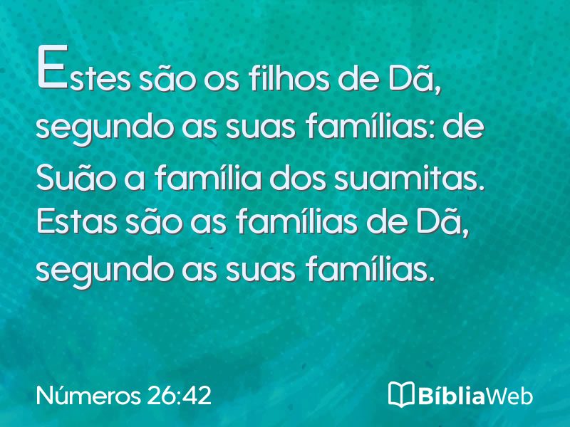 Números 26:42 em imagem para compartilhar