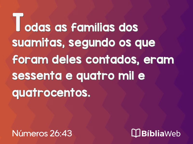 Números 26:43 em imagem para compartilhar