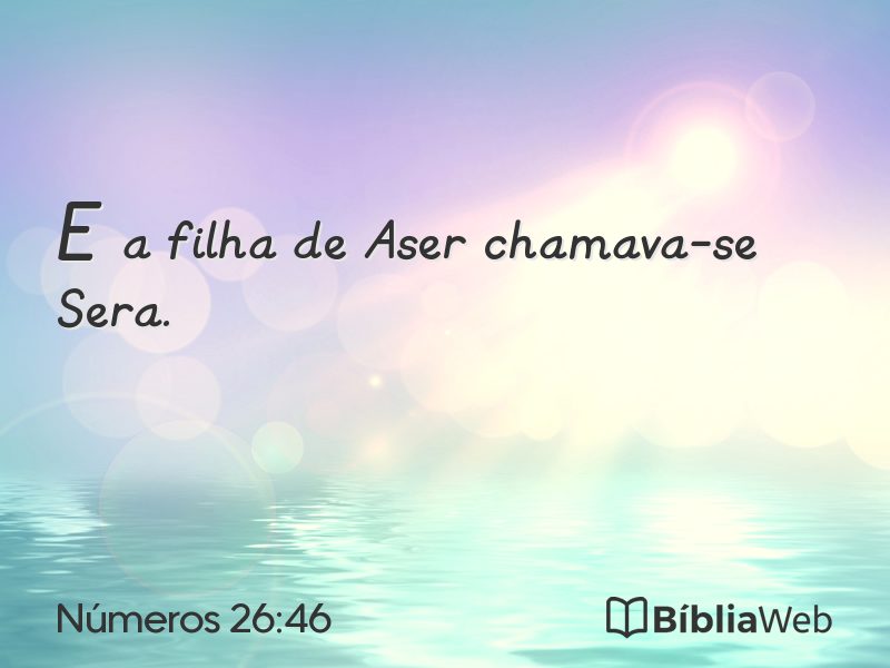 Números 26:46 em imagem para compartilhar