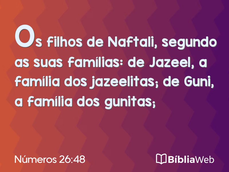 Números 26:48 em imagem para compartilhar