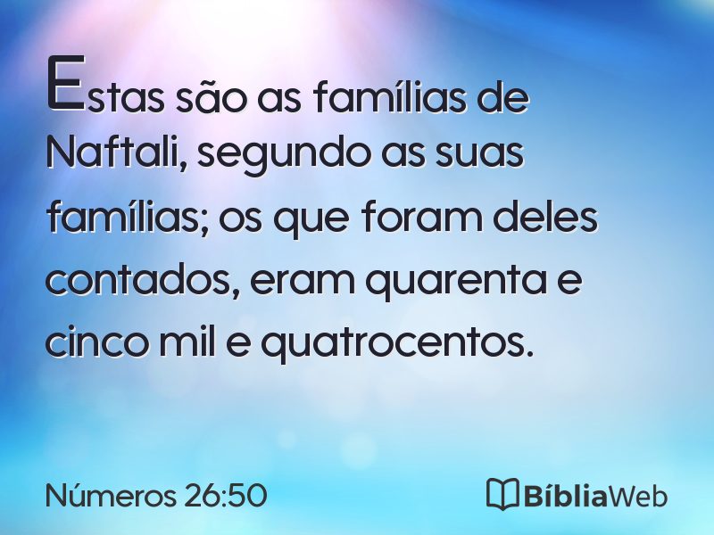 Números 26:50 em imagem para compartilhar