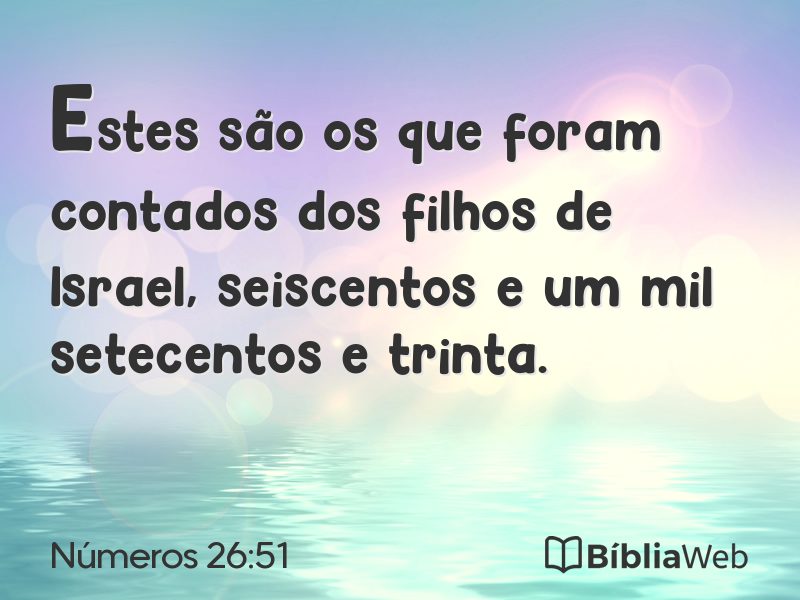 Números 26:51 em imagem para compartilhar