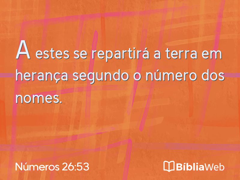 Números 26:53 em imagem para compartilhar