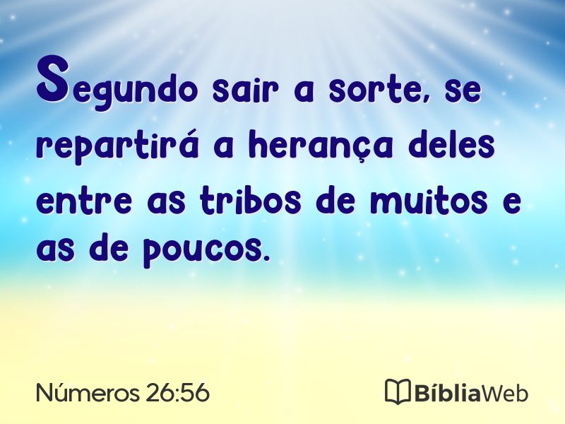 Números 26:56 em imagem para compartilhar
