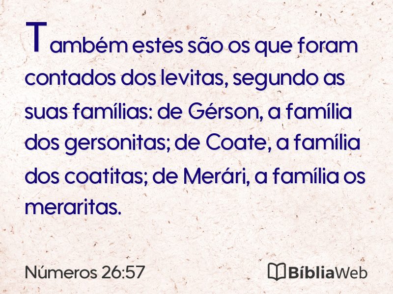 Números 26:57 em imagem para compartilhar