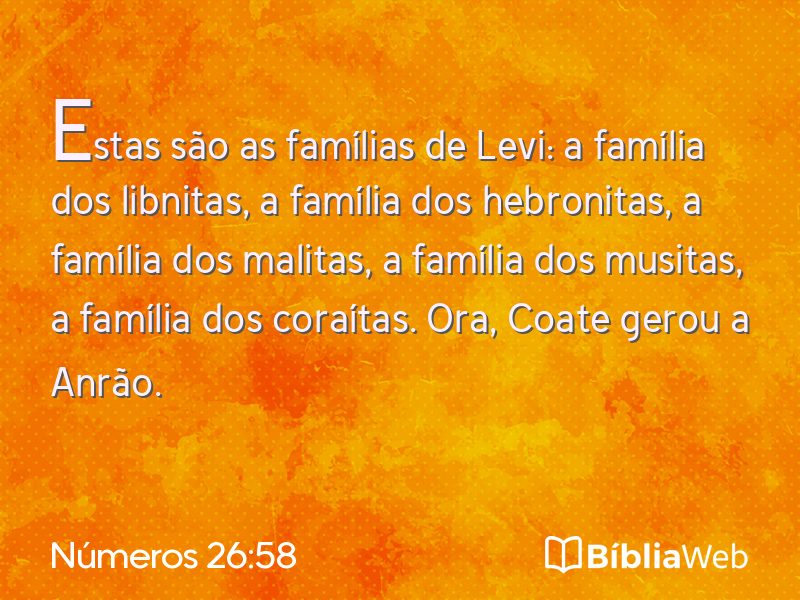 Números 26:58 em imagem para compartilhar