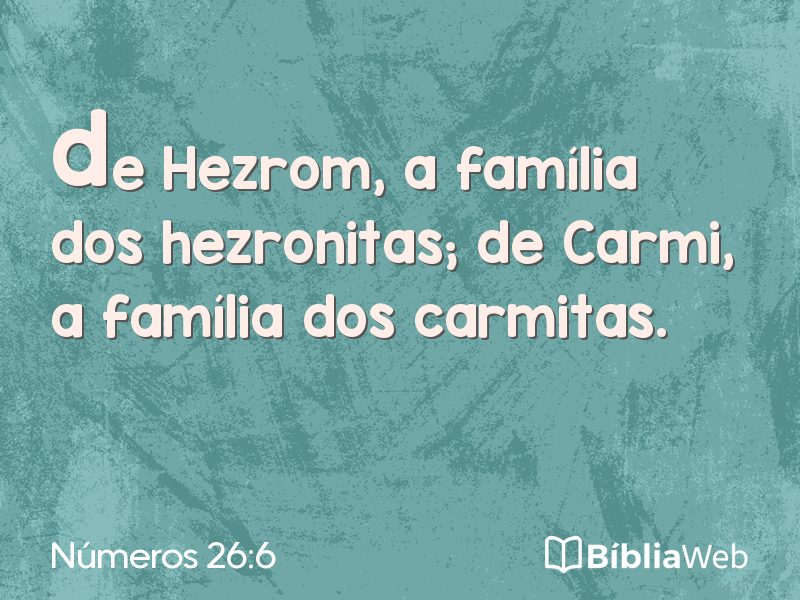Números 26:6 em imagem para compartilhar