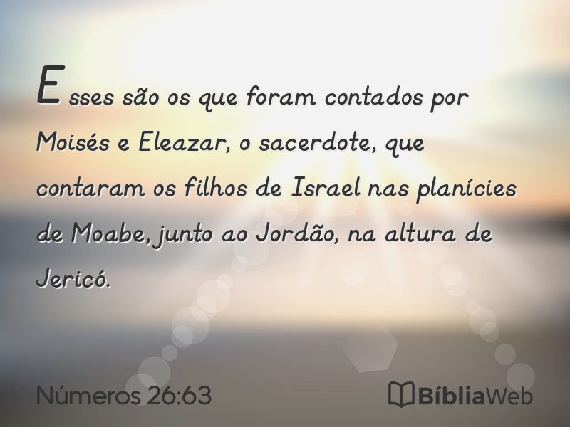 Números 26:63 em imagem para compartilhar