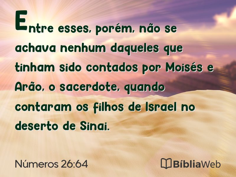 Números 26:64 em imagem para compartilhar