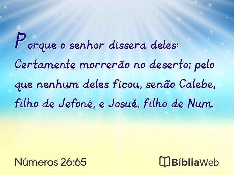 Números 26:65 em imagem para compartilhar