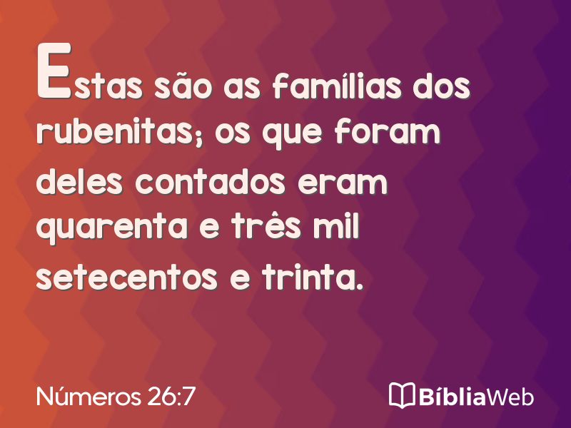 Números 26:7 em imagem para compartilhar