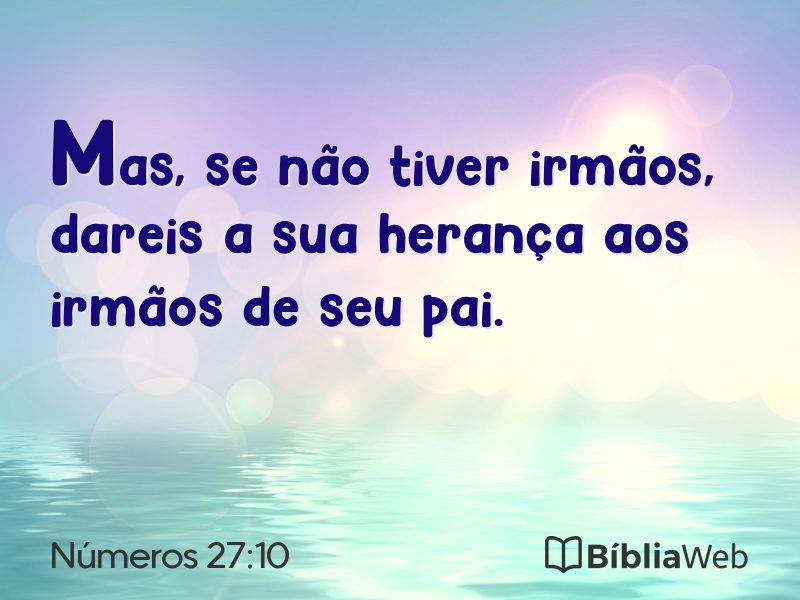 Números 27:10 em imagem para compartilhar