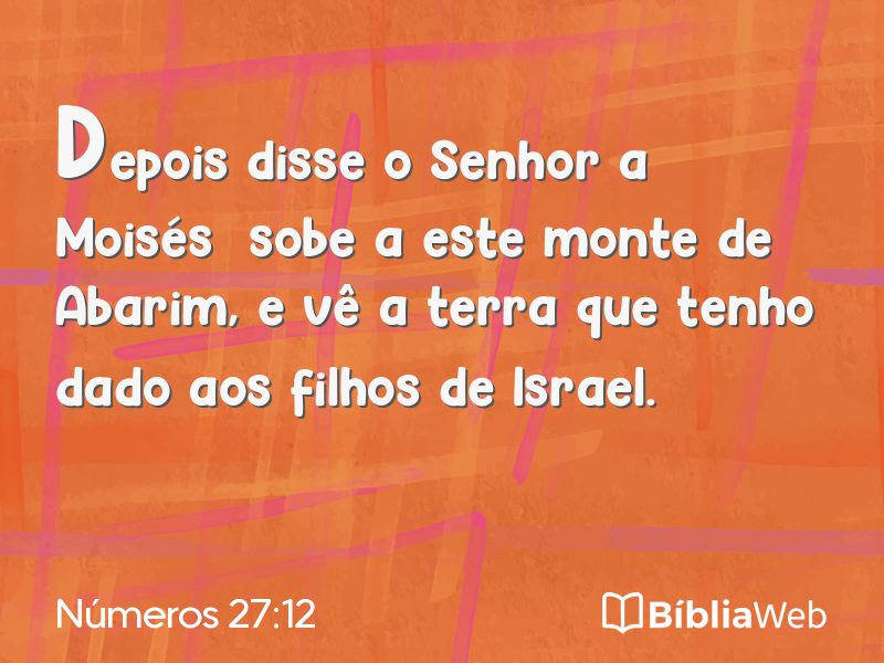 Números 27:12 em imagem para compartilhar